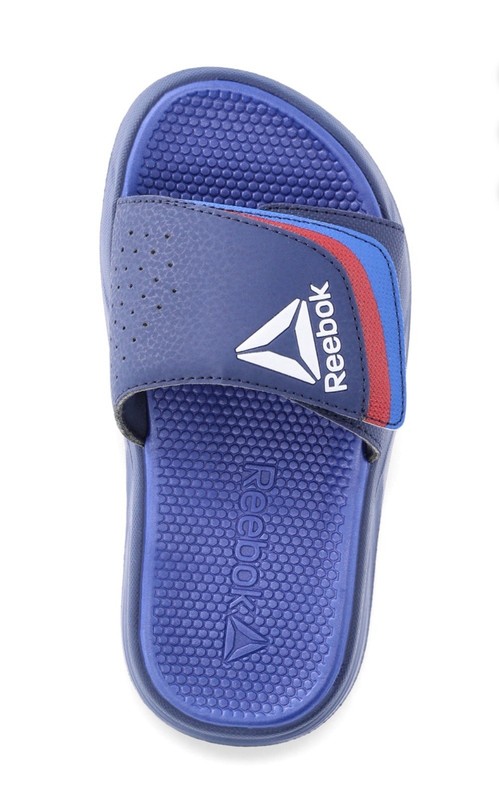 REEBOK Boys Size 5 Delta Flow EVA Slide Sandals Memory Foam Adjustable • Blue