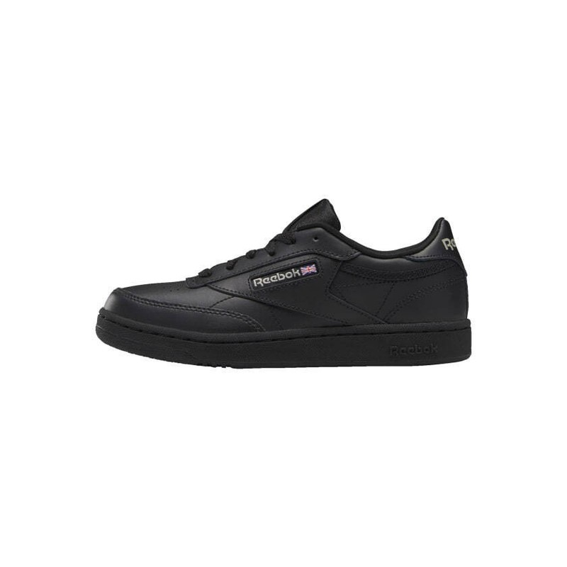 Reebok Club C Athletic SNEAKERS Leather Black Grade-school Boys Size 6