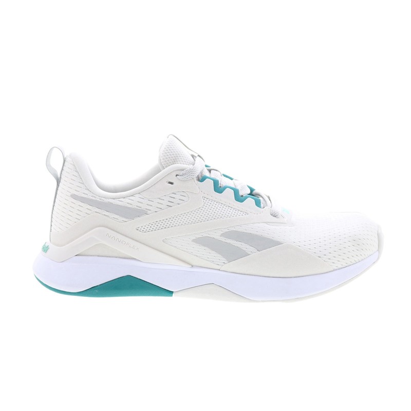 Reebok Nanoflex TR 2 Womens White Mesh Athletic Cross Training Shoes