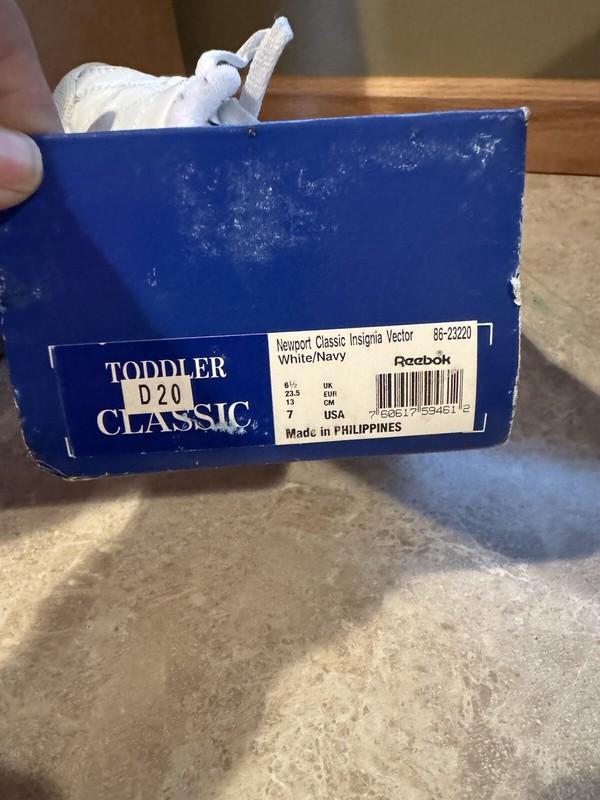 Reebok Newport Classic Insignia Vector Size Us 7 Toddler