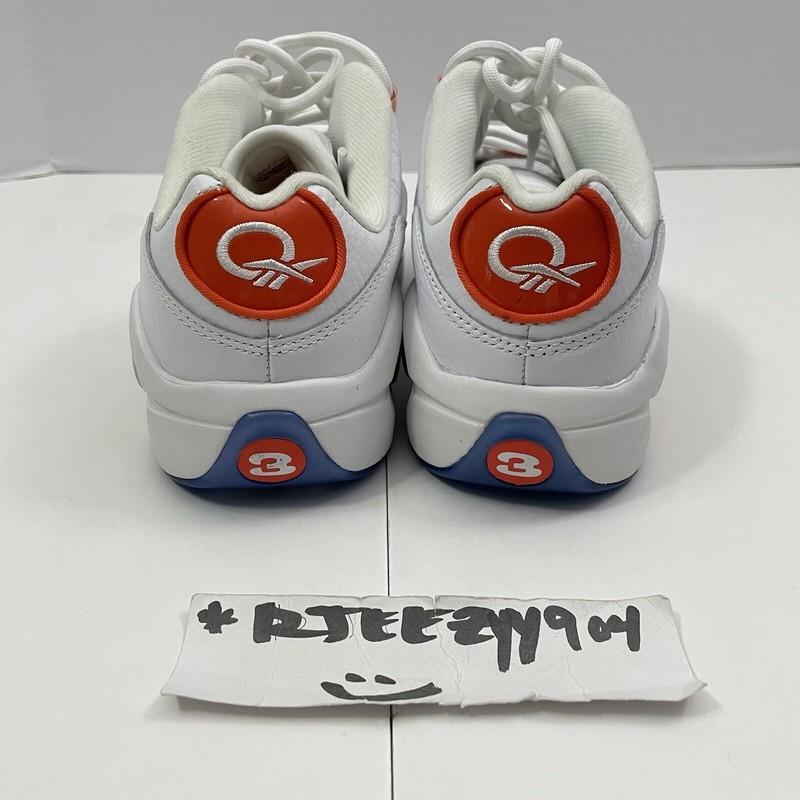 Reebok Question Jr. FY2344 White & Orange Sneakers Size 5 With Box