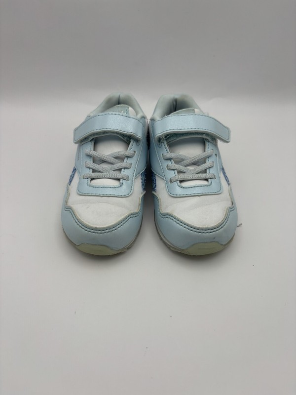 Reebok Royal Cl Jog Toddler White And Blue Sneaker Size 7