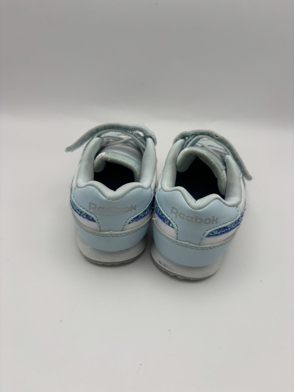 Reebok Royal Cl Jog Toddler White And Blue Sneaker Size 7