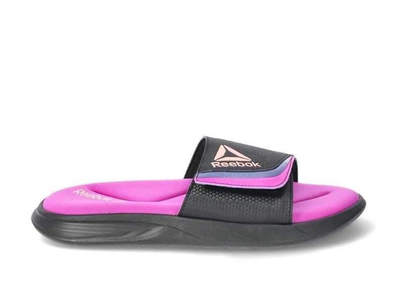 REEBOK Women’s Size 11 Delta Flow Slide Sandals Memory Foam Adjustable • Purple