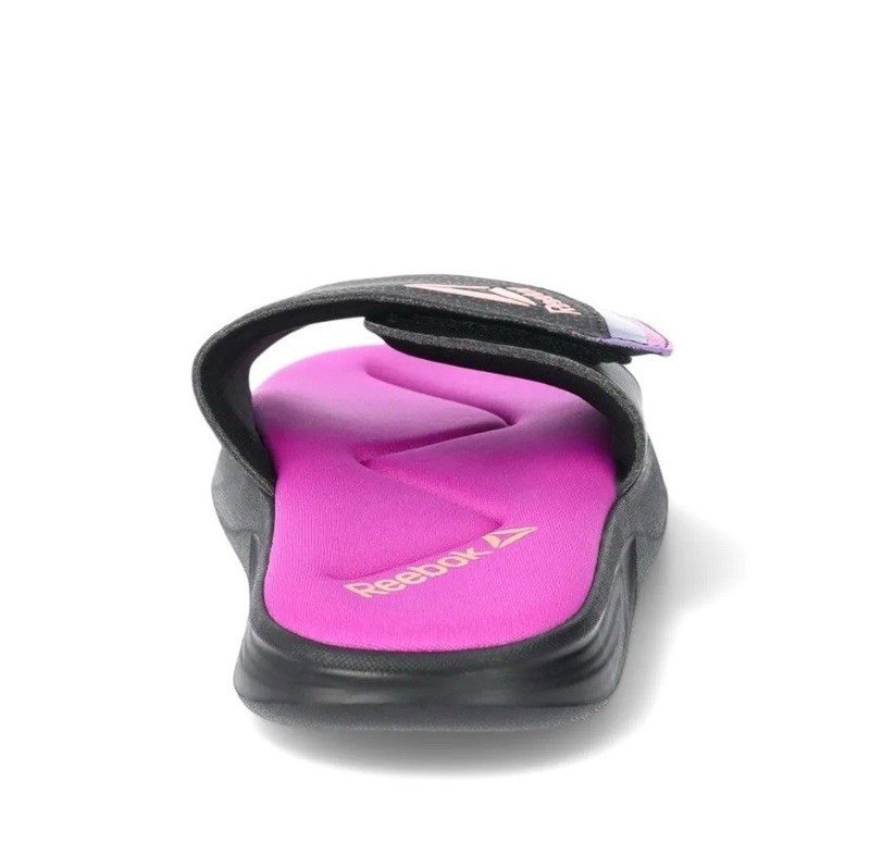 REEBOK Women’s Size 11 Delta Flow Slide Sandals Memory Foam Adjustable • Purple