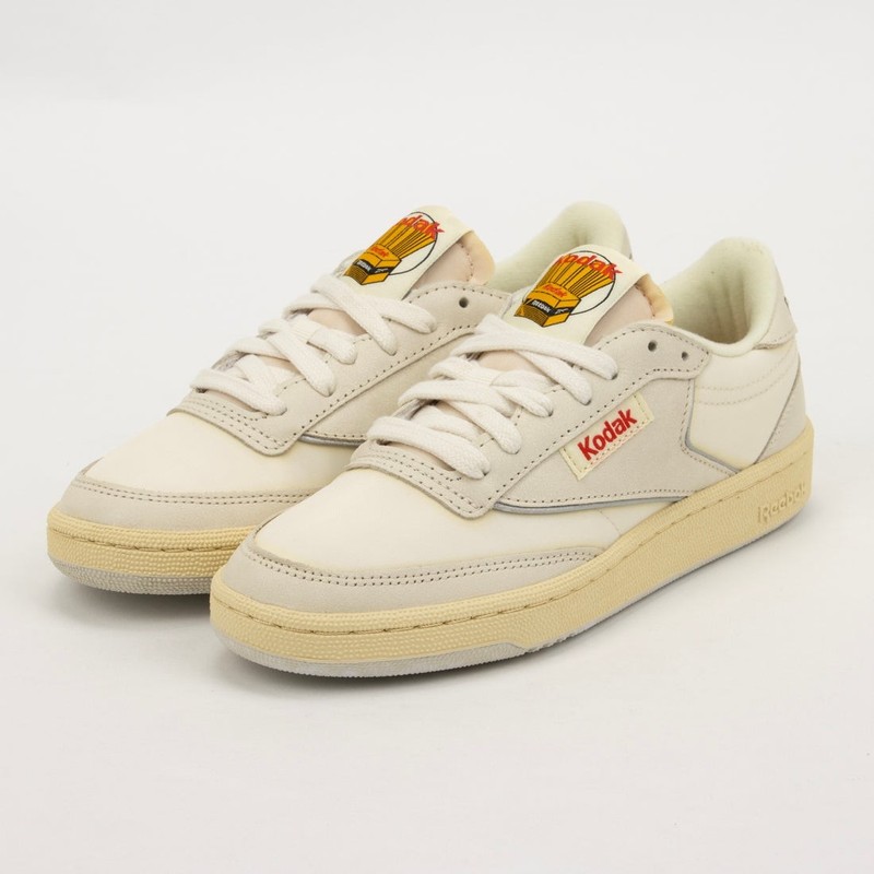 Reebok x Kodak Club C 85 Color Chalk Cream Red 100228863 Sneaker Men Us10.5