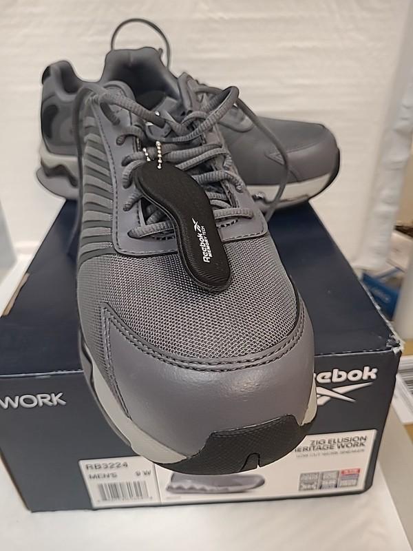 Reebok Zig Elusion Energy Men's Work Shoes Size 9 W Grey RB3224