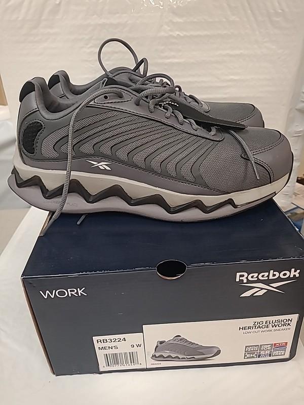 Reebok Zig Elusion Energy Men's Work Shoes Size 9 W Grey RB3224