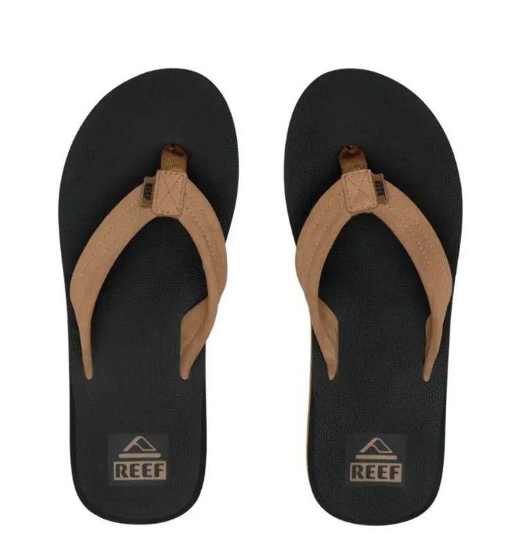 Reef Men's The Groundswell Flip Flop Sandal - Black/Tan NWT