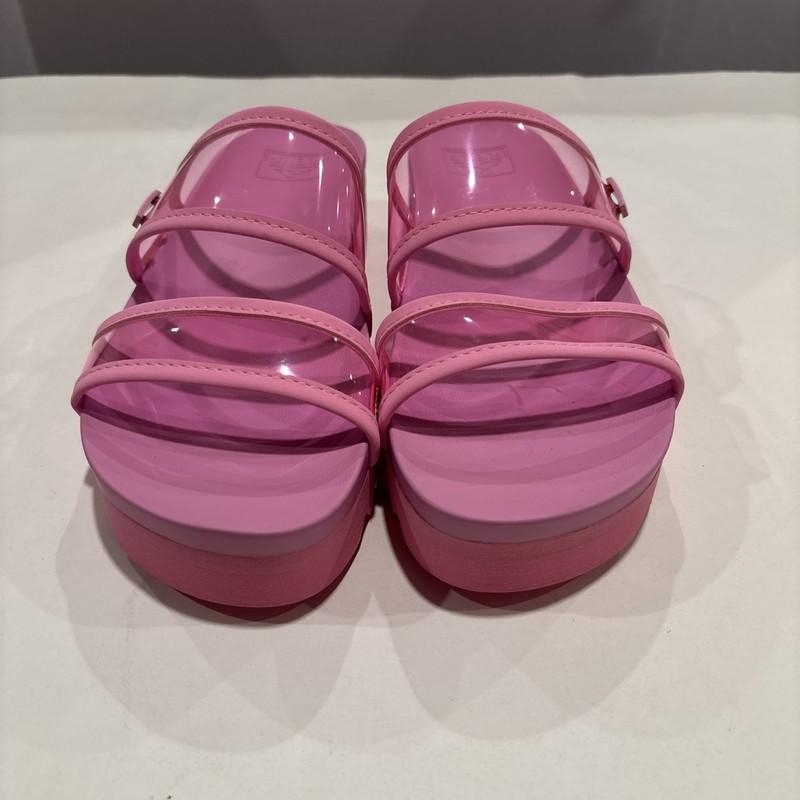 Reef Womens Vista Hi Energy Light Neon Pink Size 9.5 Slides Platform Water