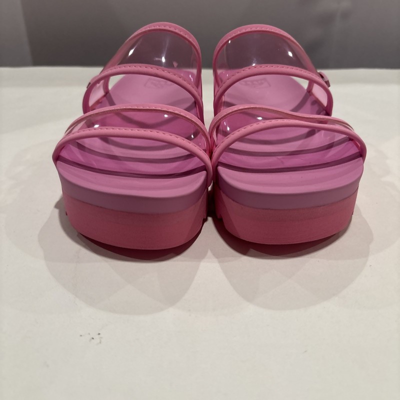 Reef Womens Vista Hi Energy Light Neon Pink Size 9.5 Slides Platform Water