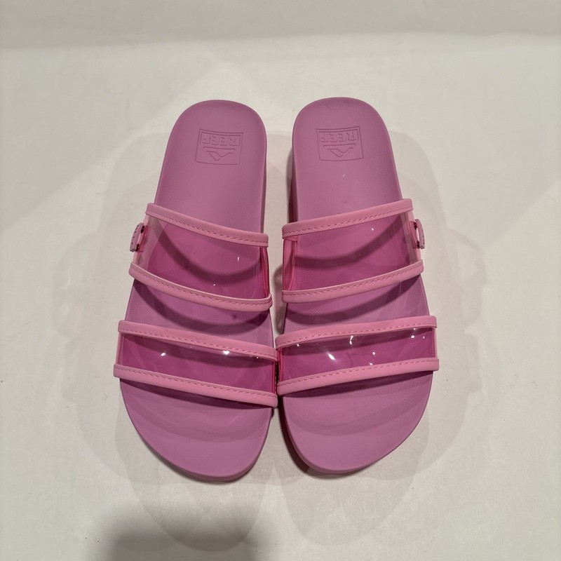 Reef Womens Vista Hi Energy Light Neon Pink Size 9.5 Slides Platform Water