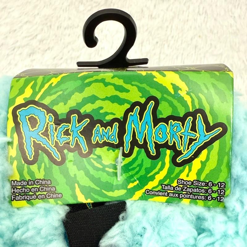 Rick & Morty Fuzzy Slippers Size Men 6-12 Rick Sanchez New W/Holiday Tag