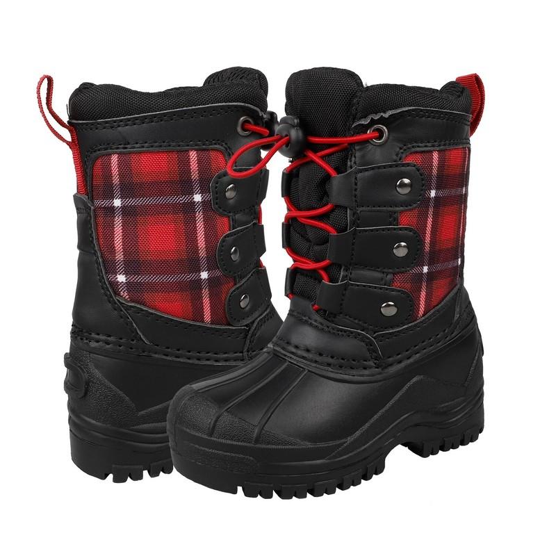 Riemot Boys Girls Winter Snow Boots Outdoor Warm Lined Ski Boot Christmas Gift