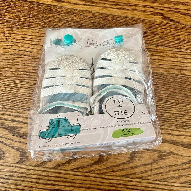 Ro + Me by Robeez infant sandal white 6-12 Months Gently Used