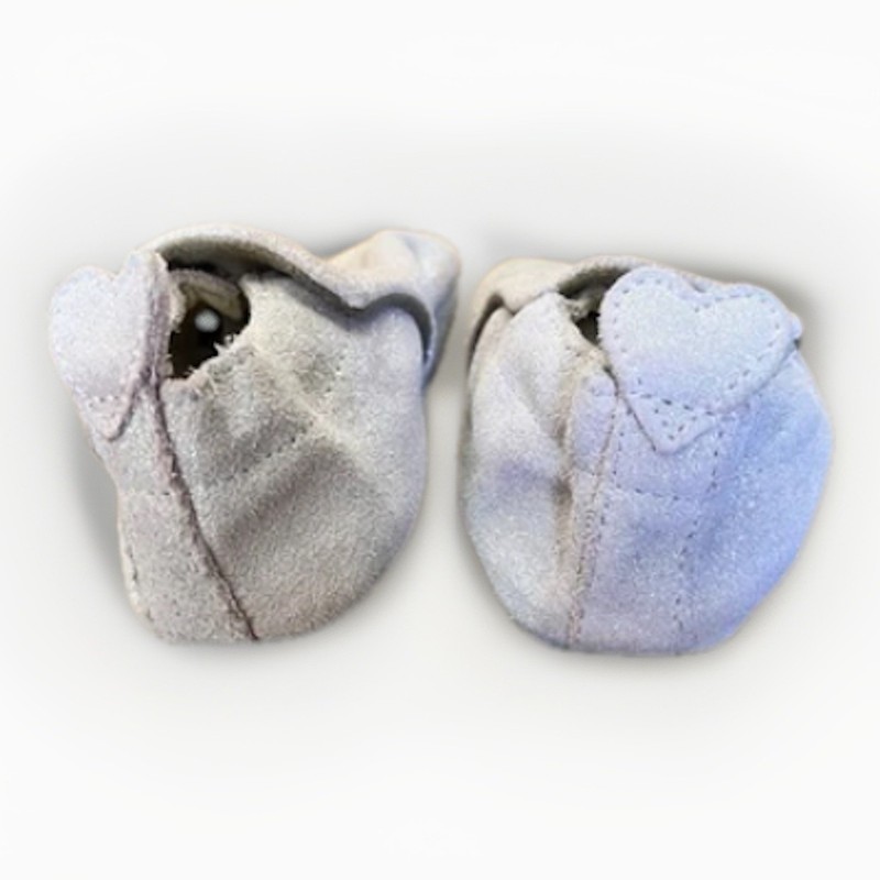 Robeez Girls Pink Soft Sole Leather Crib Shoes