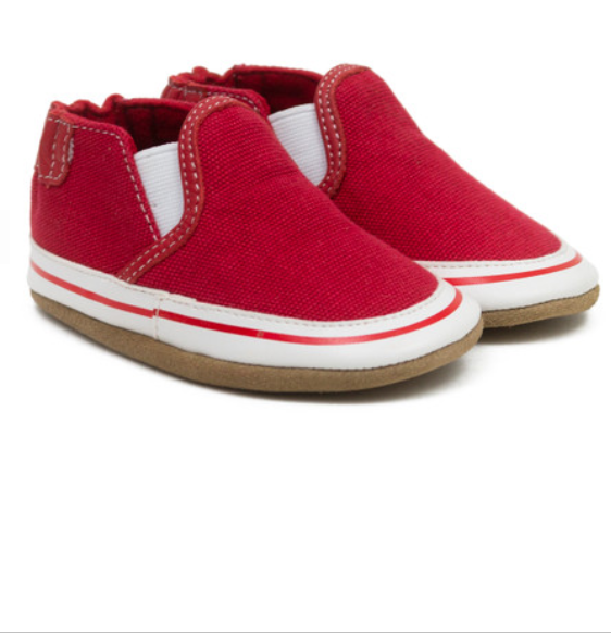 ROBEEZ SOFT SOLE SHOES LIAM BASIC COLOR RED 6-12 MONTH