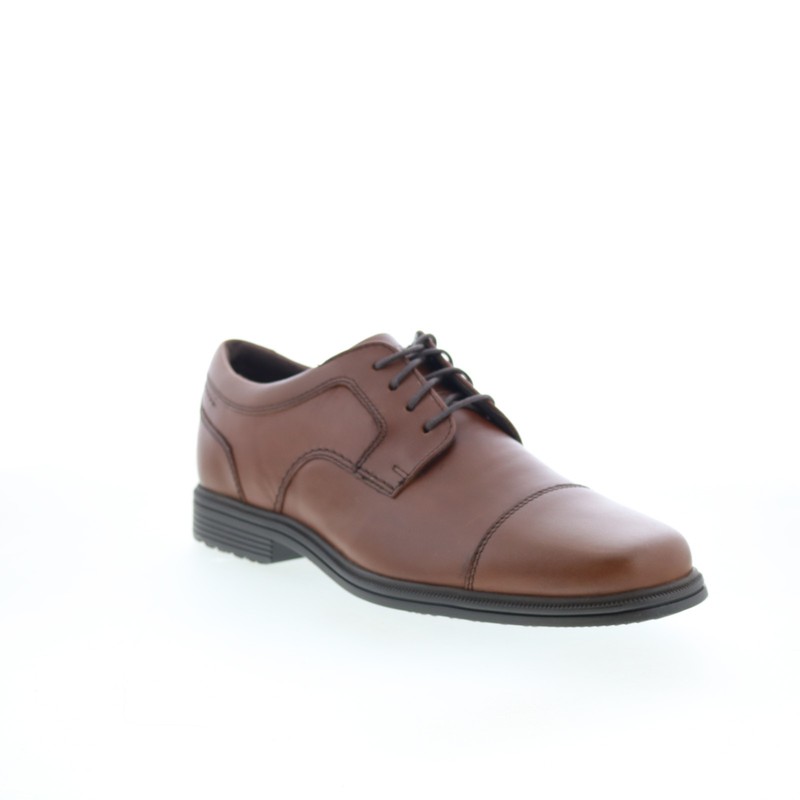 Rockport Taylor Cap Toe Mens Brown Wide Oxfords & Lace Ups Cap Toe Shoes