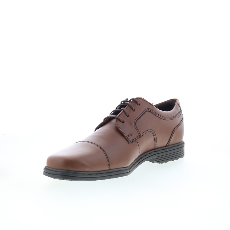 Rockport Taylor Cap Toe Mens Brown Wide Oxfords & Lace Ups Cap Toe Shoes