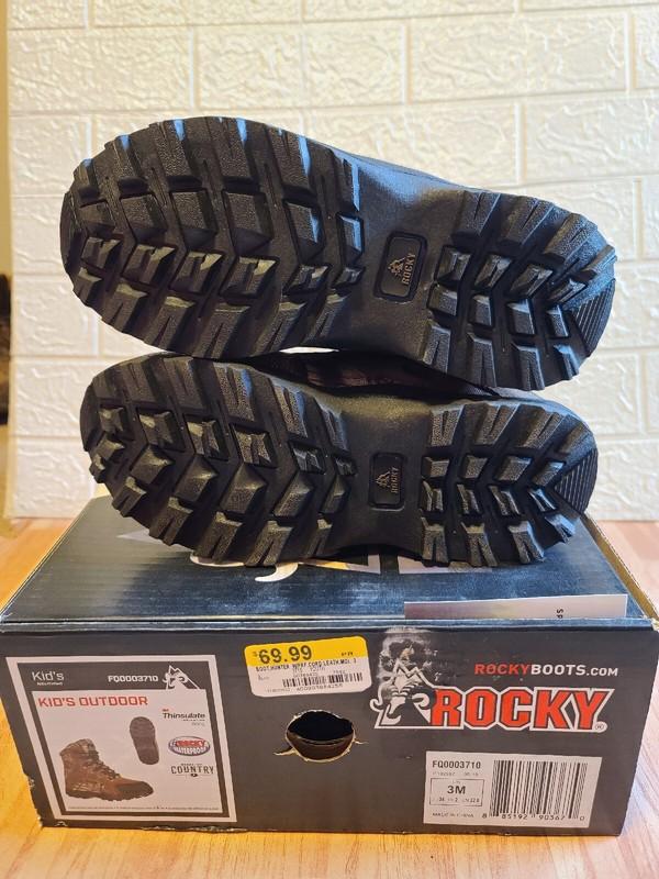 Rocky Kids' Size 3M Hunting Waterproof 800G Insulated Camo/Brown Boots