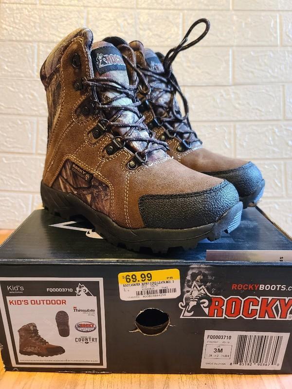 Rocky Kids' Size 3M Hunting Waterproof 800G Insulated Camo/Brown Boots