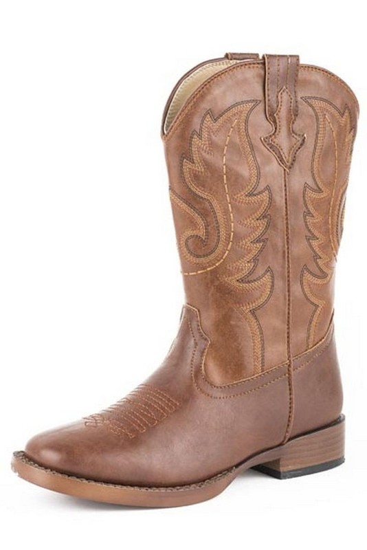 Roper Western Boots Boys Square Toe 9 Child Brown 09-018-1900-1701 BR