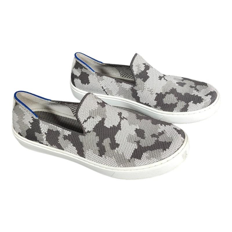 Rothy's Loafers 4 Girls Gray Knit Slip-On Flat Round Toe Comfort Casual Camo