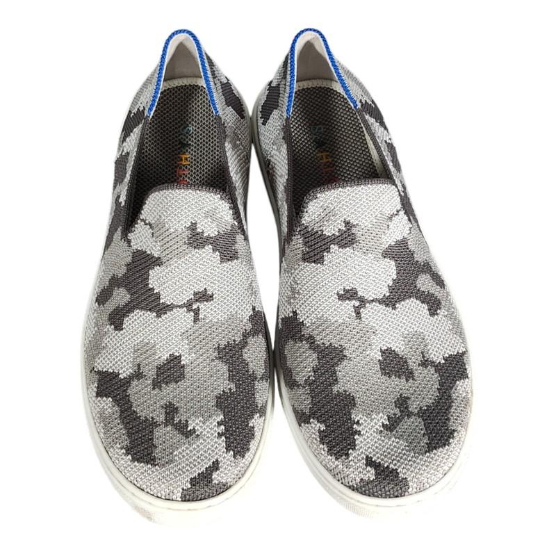 Rothy's Loafers 4 Girls Gray Knit Slip-On Flat Round Toe Comfort Casual Camo