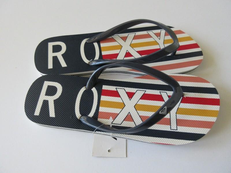 Roxy Women's Flip Flop Sandal Starfish V Multi Color Stripes Various Sizes NWT