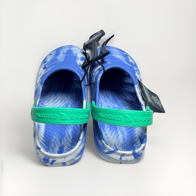 Rugged Shark Shark Week Clog Big Boys Size 4 Great White Shark Blue New W/ Tags