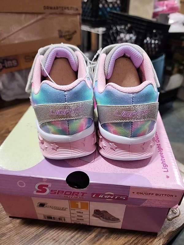 S Sport By Skechers Girls' Bree Sneakers - Silver 1