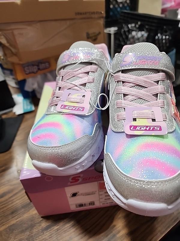 S Sport By Skechers Girls' Bree Sneakers - Silver 1