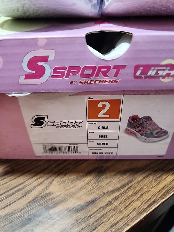 S Sport By Skechers Girls' Bree Sneakers - Silver 2