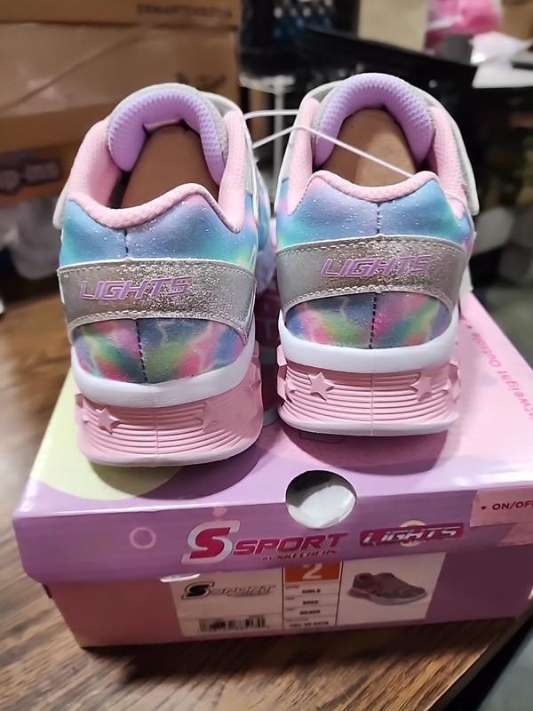 S Sport By Skechers Girls' Bree Sneakers - Silver 2