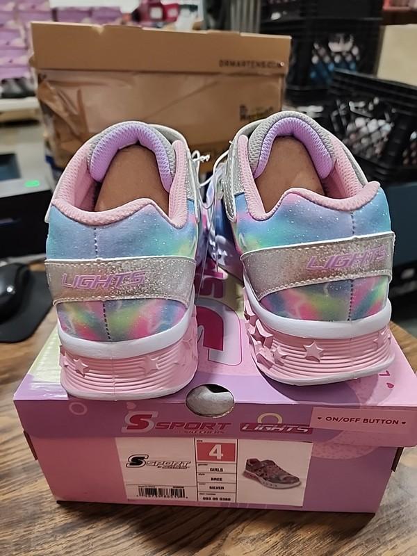 S Sport By Skechers Girls' Bree Sneakers - Silver 2