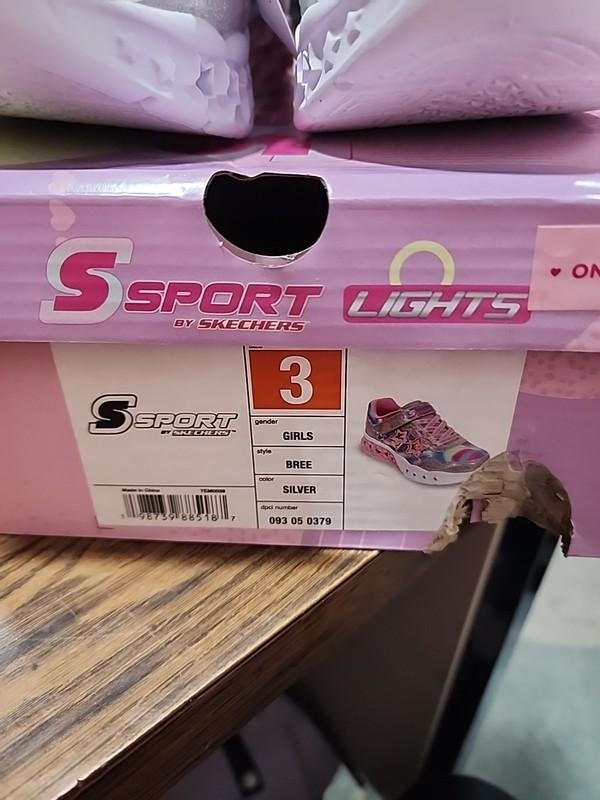 S Sport By Skechers Girls' Bree Sneakers - Silver 3