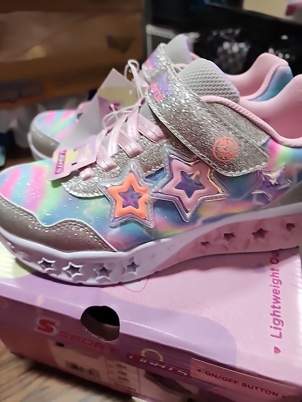 S Sport By Skechers Girls' Bree Sneakers - Silver 3