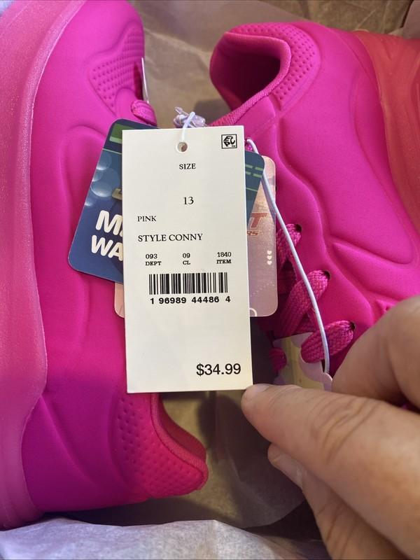 S Sport By Skechers Girls Sneakers - Size 13 - Pink Conny Style - Memory Foam