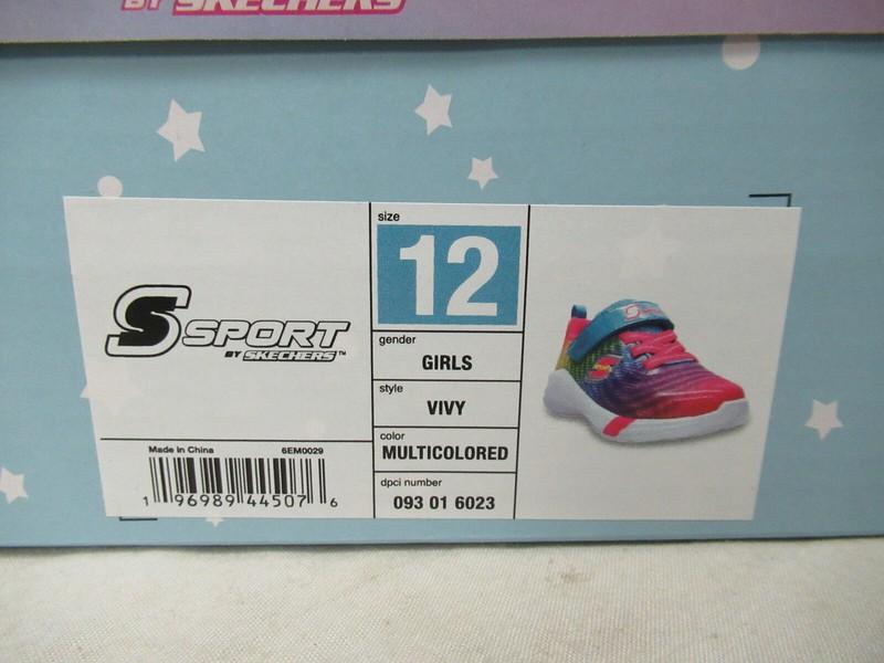 S Sport By Skechers Girls Vivy Rainbow Multicolored Size 12 196989445076