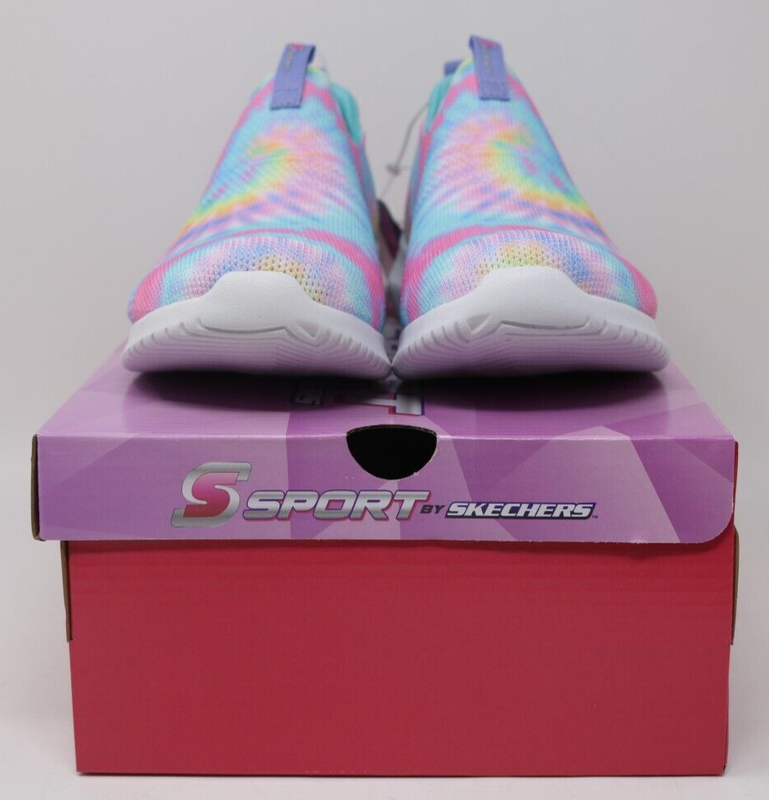 S Sport By Skechers Katya Multicolored TYE DYE Slip On Shoes Girl's Size 1 NWB