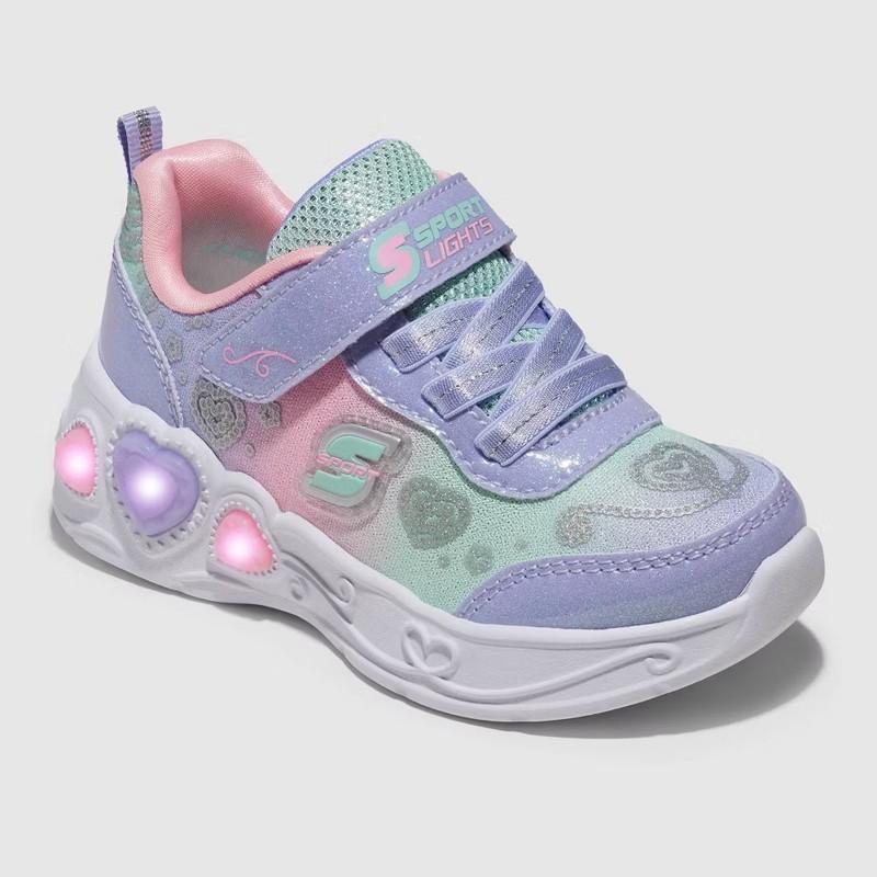 S Sport By Skechers Toddler Lucia Sneakers - Lavender 11T: Light Up