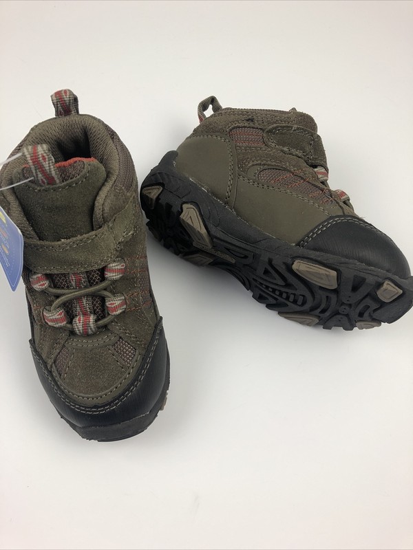 S.T.E.P.S Kohl’s Boots Boys Brown Ankle Easy Off & On Size 7 Comfort NWT