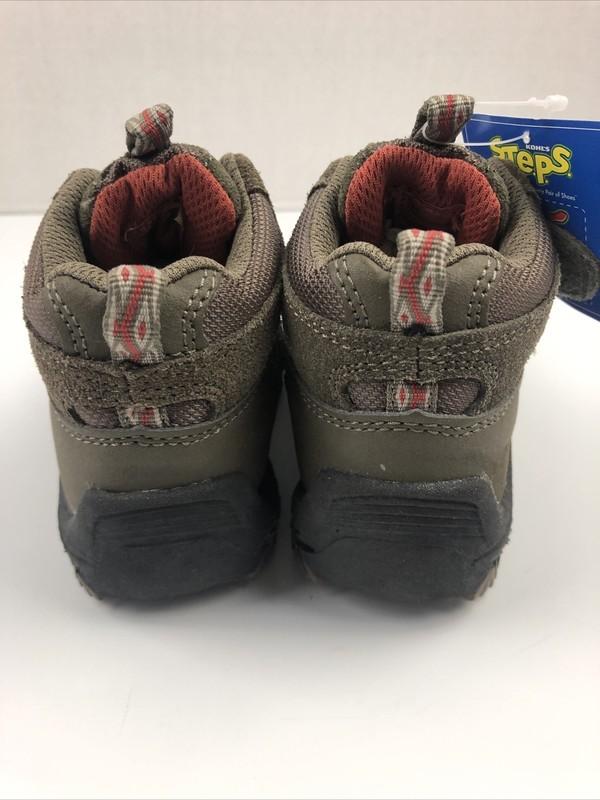 S.T.E.P.S Kohl’s Boots Boys Brown Ankle Easy Off & On Size 7 Comfort NWT