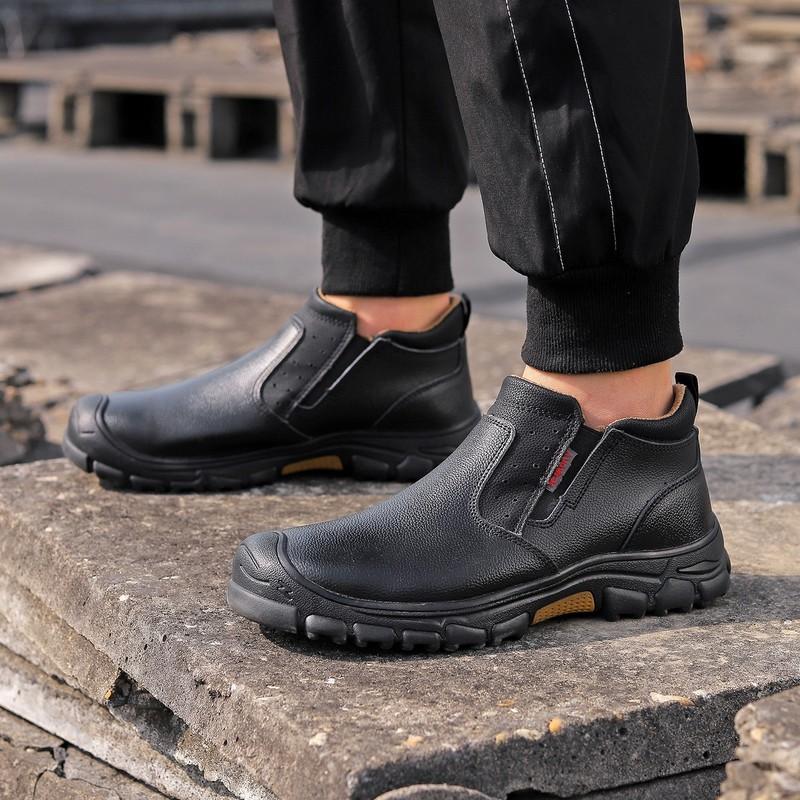 Safety Shoes Mens Composite Toe Slip Resistant Work Boots For Airport Security