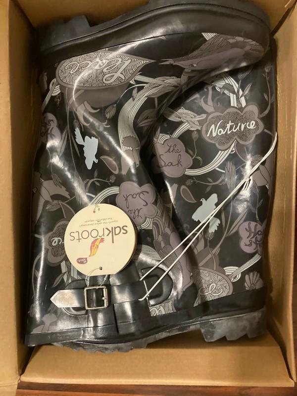 Sakroots Rain Boot For Women Waterproof TALL RUBBER RAIN BOOTS FAUX FUR LINED