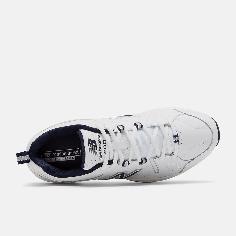SALE NewBalance Men's MX608v5 Authentic White With Navy Standard Width