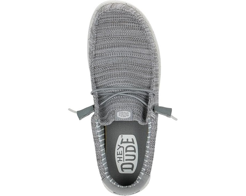 SALE OFF Men's Hey Dude Wally Stretch Sox Shoes Comfort Grey Size M New With Box
