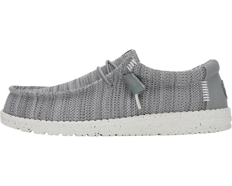 SALE OFF Men's Hey Dude Wally Stretch Sox Shoes Comfort Grey Size M New With Box