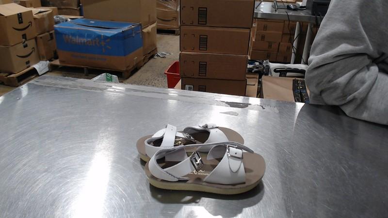 Salt Water Sandals 1703-WHITE: By Hoy Shoe Surfer White Sandal (8 M US Toddler)