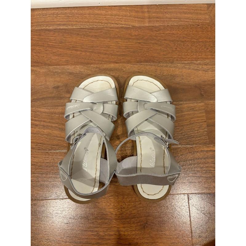 Salt Water Sandals Silver Original Girl's Size 12